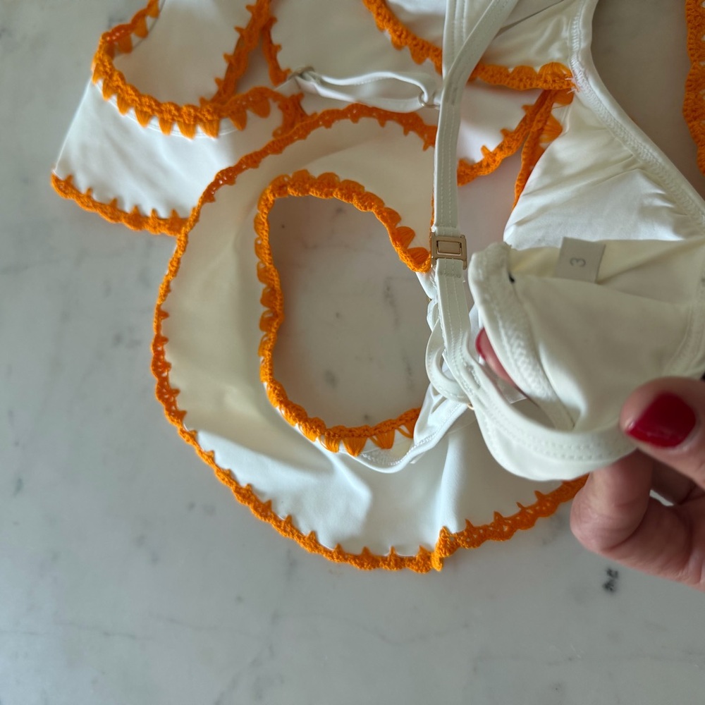Zimmermann White and Orange Bikini - Picture 2 of 6